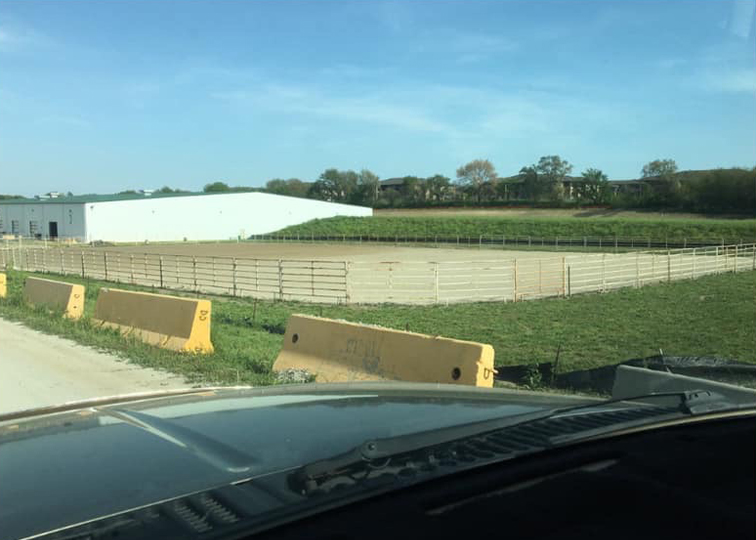 outdoor warmup arena