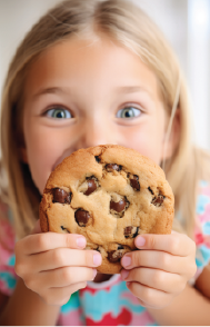 Girl with cookie ai generated 01